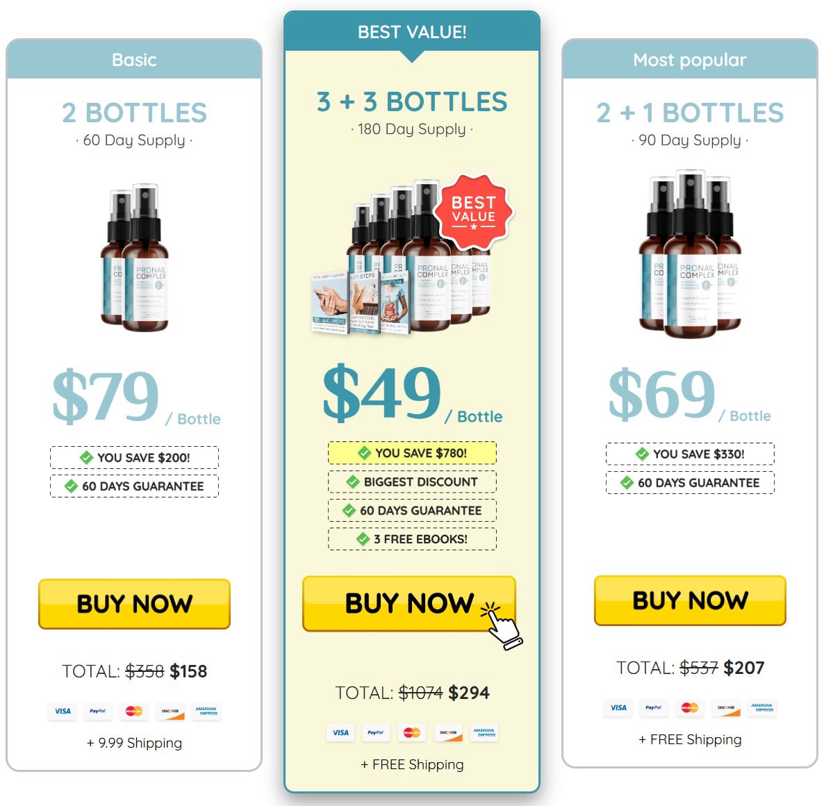 ProNail Complex pricing